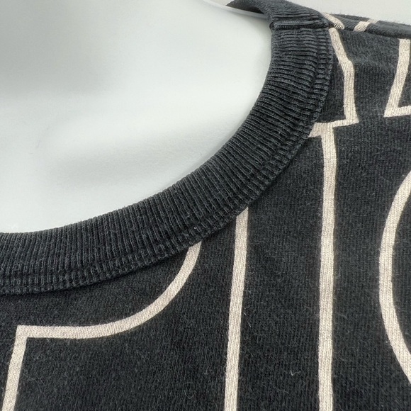 Women's Champion Heritage Cropped Tee, All Over Logo Big Block Text Outline Blac - Picture 4 of 11